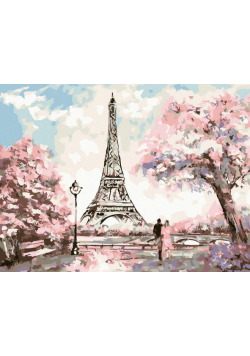 Malowanie po numerach 30x40cm Magnolie w Paryżu