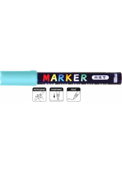 Marker akrylowy 1-2mm nieb. niebiański (6szt) M&G
