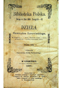Dzieła Wawrzyńca Surowieckiego 1861 r.