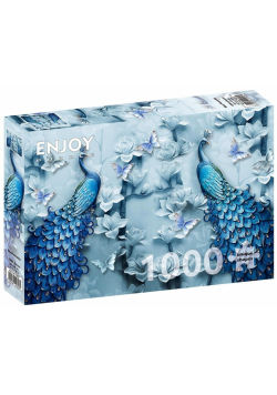 Puzzle 1000 Niebieskie pawie