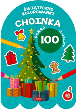 Choinka. Kolorowanka z naklejkami