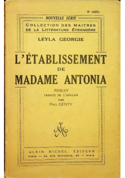 L ' etablissement de Madame Antonina 1933 r.