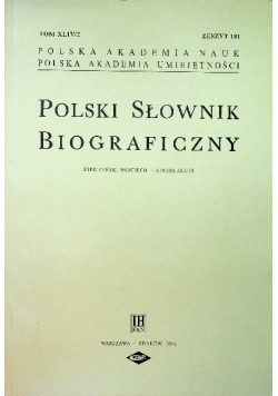 Polski słownik biograficzny zeszyt 181