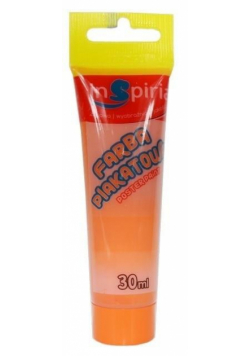 Farba plakatowa w tubie pomarańczowa 30ml (6szt)