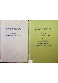 Cyceron Pisma Filozoficzne Tom I i II