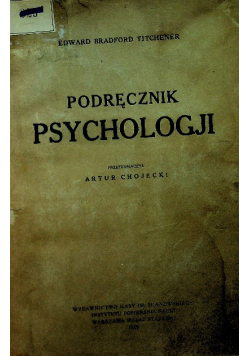 Podręcznik Psychologji 1929 r