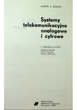 Systemy komunikacyjne analogowe i cyfrowe
