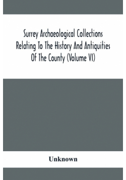 Surrey Archaeological Collections Relating To The History And Antiquities Of The County (Volume Vi)