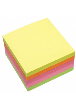 Bloczek samoprzylepny 75x75mm neon D.RECT