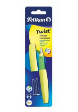 Pióro wieczne Twist P457 M Neon żółty+2 naboje