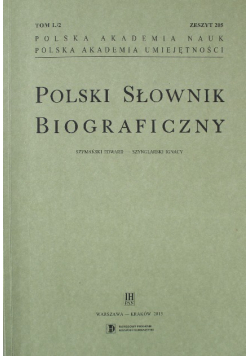 Polski słownik biograficzny zeszyt 205