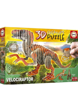 Układanka 3D Dinozaury Welociraptor NOWA