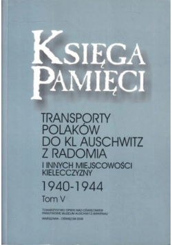 Księga pamięci transporty V