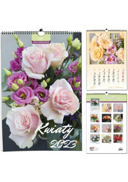 Kalendarz 2023 B3 7 plansz - Kwiaty