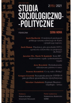 Studia Socjologiczno-Polityczne 2/15/2021