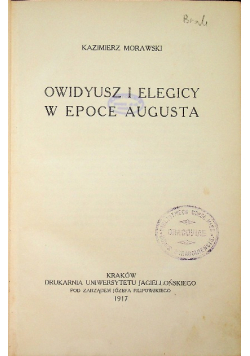 Owidyusz i elegicy w epoce Augusta 1917 r.