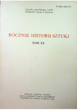 Rocznik historii sztuki Tom XX