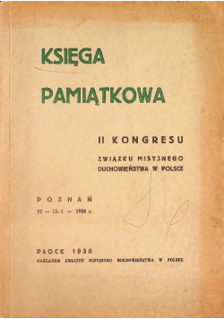 Księga pamiątkowa II Kongresu 1938 r.