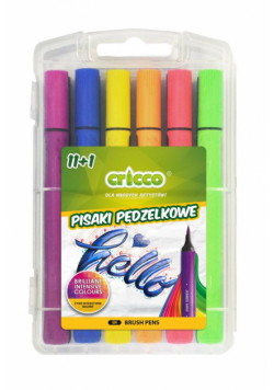 Pisaki pędzelkowe 11+1 kolorów CRICCO