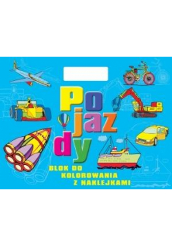 Blok do kolorowania z naklejkami - Pojazdy