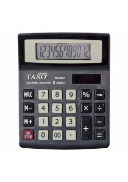 Kalkulator Taxo 12- pozycyjny TG-8432 czarny