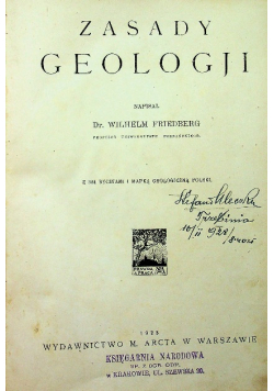 Zasady geologji 1923 r.