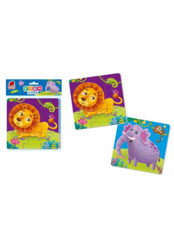 Piankowe puzzle 2w1. Zoo