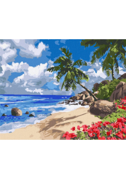 Malowanie po numerach - Tropikalna wyspa 40x50cm