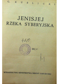 Jenisjej Rzeka syberyjska