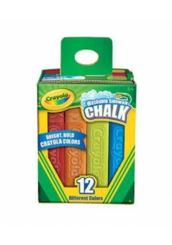 Kreda chodnikowa niepyląca zmywalna 12kol CRAYOLA
