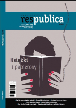 Res Publica nr 8 / 2009 Książki i papierosy