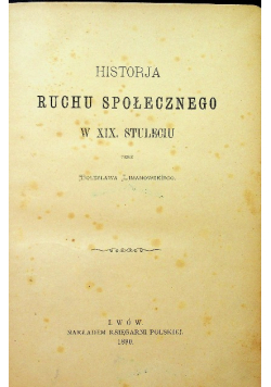 Historja ruchu społecznego 1890 r.