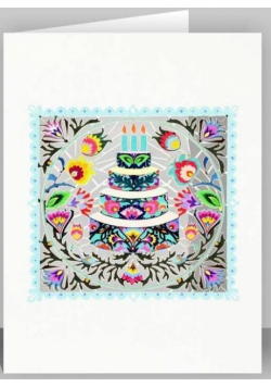 Karnet PM567 wycinany + koperta Folk - tort