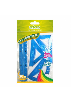 Zestaw geometryczny Flexi z linijką 20cm CRICCO
