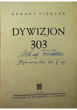 Dywizjon 303 1946 r. autograf autora