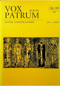 Vox Patrum rok XX antyk chrześcijański 38 -39