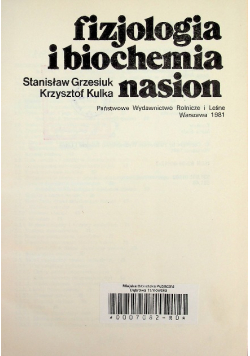 Fizjologia i biochemia nasion