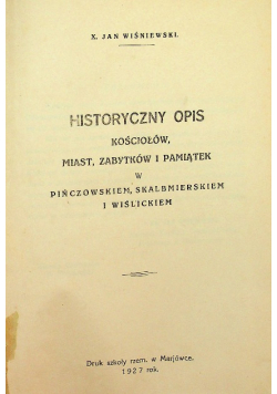 Historyczny opis 1927 r.