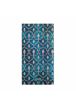 Kalendarz Paperblanks 2023 Blue Velvet Slim Tygodniowy