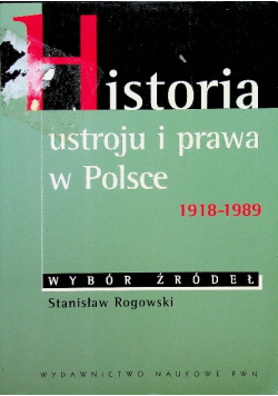 Historia ustroju i prawa w Polsce 1918-  1989