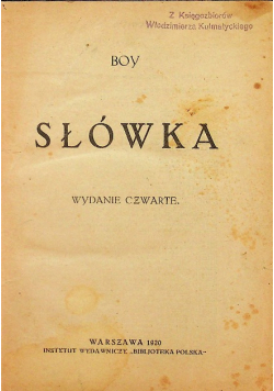 Słówka 1920 r.