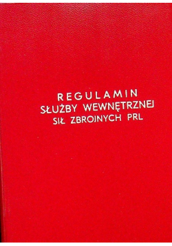 Regulamin służby wewnętrznej sił zbrojnych PRL