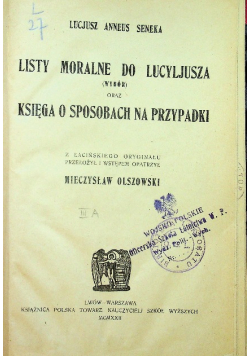 Listy moralne lucyljusza 1922 r