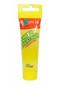Farba plakatowa w tubie żółta 30ml (6szt)