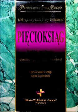 Pięcioksiąg Hebrajsko polski Stary Testament Pięcioksiąg