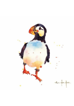 Karnet kwadrat mały z kopertą Puffin Prim