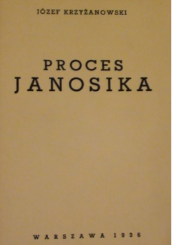 Proces Janosika 1936 r.