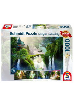 Puzzle 1000 Georgia Fellenberg Zaczarowany wodospad