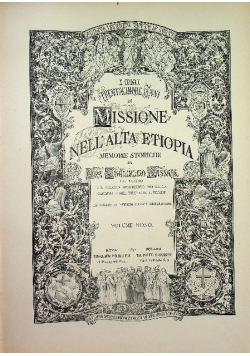 I Miei Trentacinque Anni di Missione Nell alta Etiopia tom IX 1891 r.