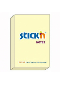 Notes samoprzylepny żółty pastelowy 76x51mm